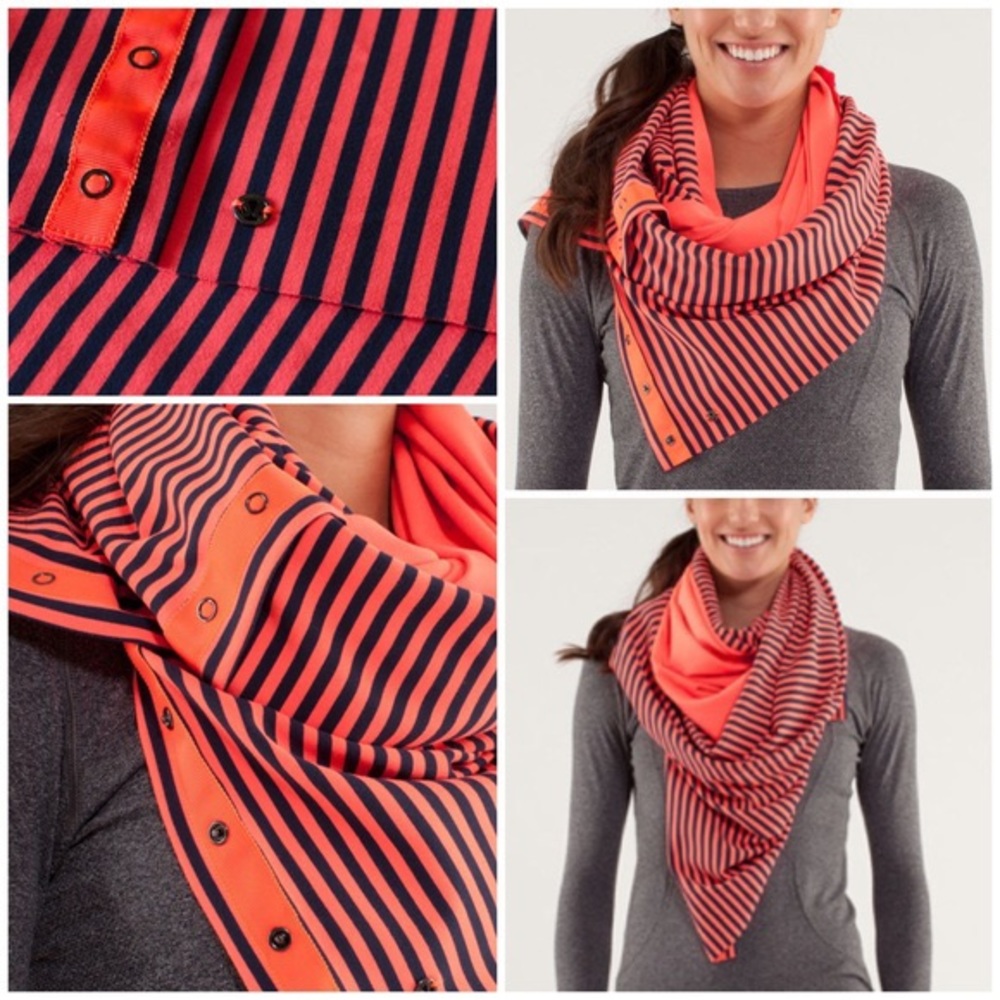 Lululemon Vinyasa Scarf orange and blue